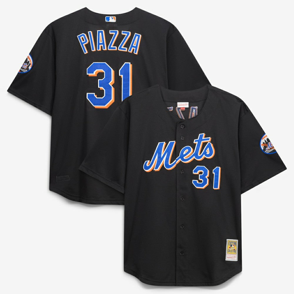 MLB Mike Piazza New York Mets Mitchell & Ness Big & Tall Cooperstown Mesh Batting Practice Jersey