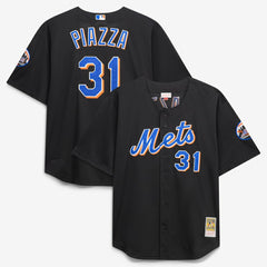 MLB Mike Piazza New York Mets Mitchell & Ness Big & Tall Cooperstown Mesh Batting Practice Jersey