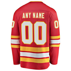 NHL Red Calgary Flames Fanatics Home Breakaway Custom Jersey