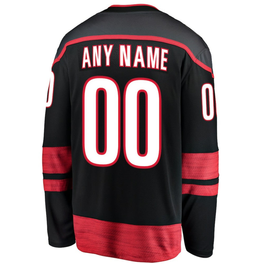 NHL Black Carolina Hurricanes Fanatics Home Breakaway Custom Jersey