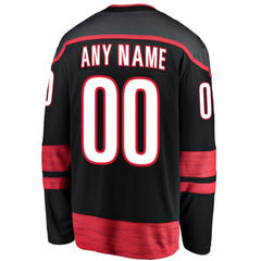 NHL Black Carolina Hurricanes Fanatics Home Breakaway Custom Jersey