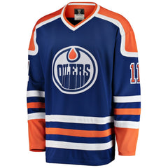 NHL Blue Mark Messier Edmonton Oilers Fanatics Premier Breakaway Retired Player Jersey