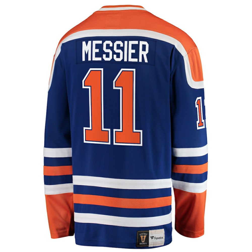 NHL Blue Mark Messier Edmonton Oilers Fanatics Premier Breakaway Retired Player Jersey