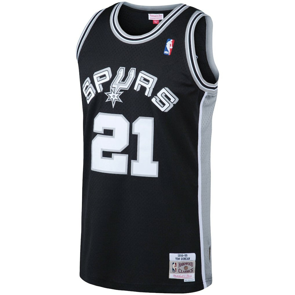 NBA Tim Duncan San Antonio Spurs 1998/99 Big & Tall Hardwood Classics Swingman Jersey