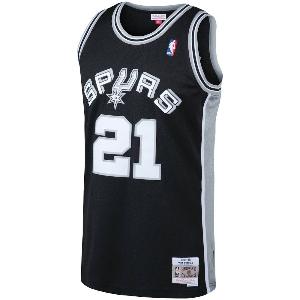 NBA Tim Duncan San Antonio Spurs 1998/99 Big & Tall Hardwood Classics Swingman Jersey