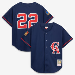 MLB Bo Jackson California Angels Mitchell & Ness Cooperstown Collection Mesh Batting Practice Button-Up Jersey