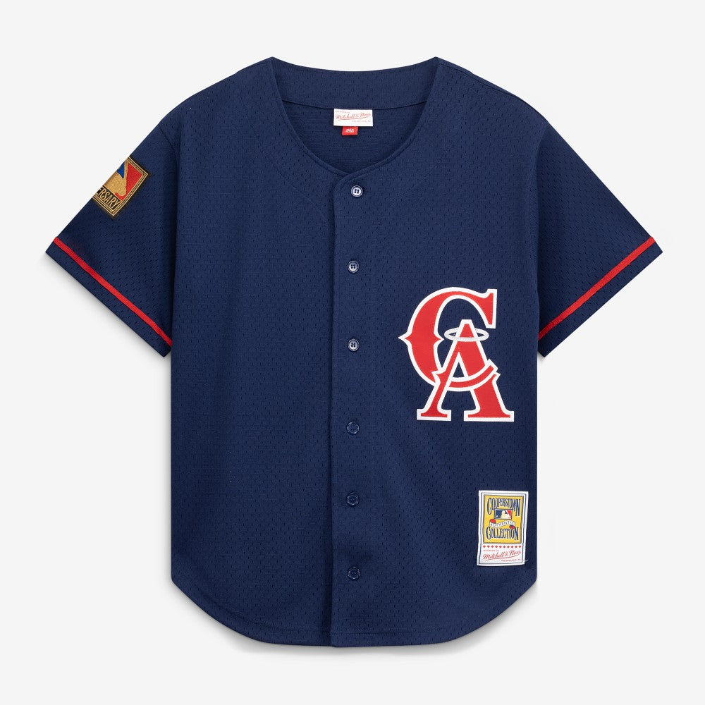 MLB Bo Jackson California Angels Mitchell & Ness Cooperstown Collection Mesh Batting Practice Button-Up Jersey