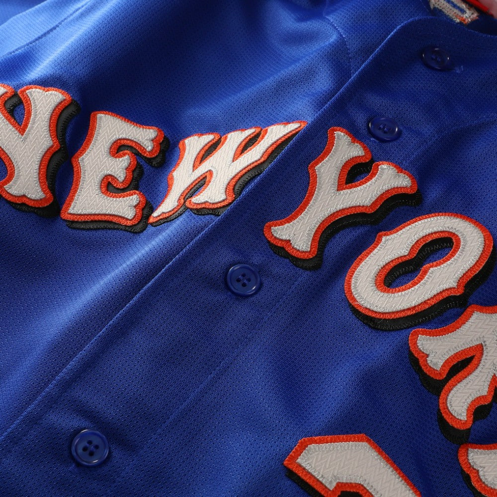 MLB Mike Piazza New York Mets Mitchell & Ness Cooperstown Collection Mesh Batting Practice Button-Up Jersey