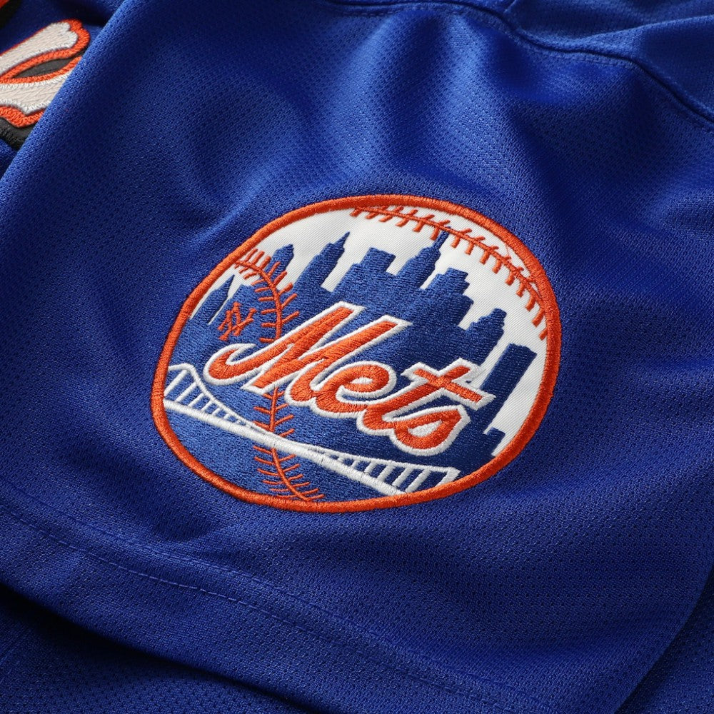 MLB Mike Piazza New York Mets Mitchell & Ness Cooperstown Collection Mesh Batting Practice Button-Up Jersey
