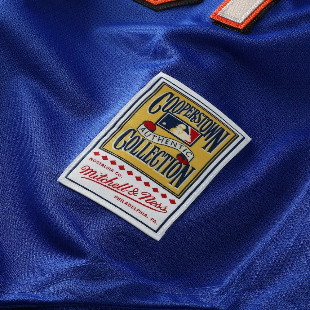 MLB Mike Piazza New York Mets Mitchell & Ness Cooperstown Collection Mesh Batting Practice Button-Up Jersey