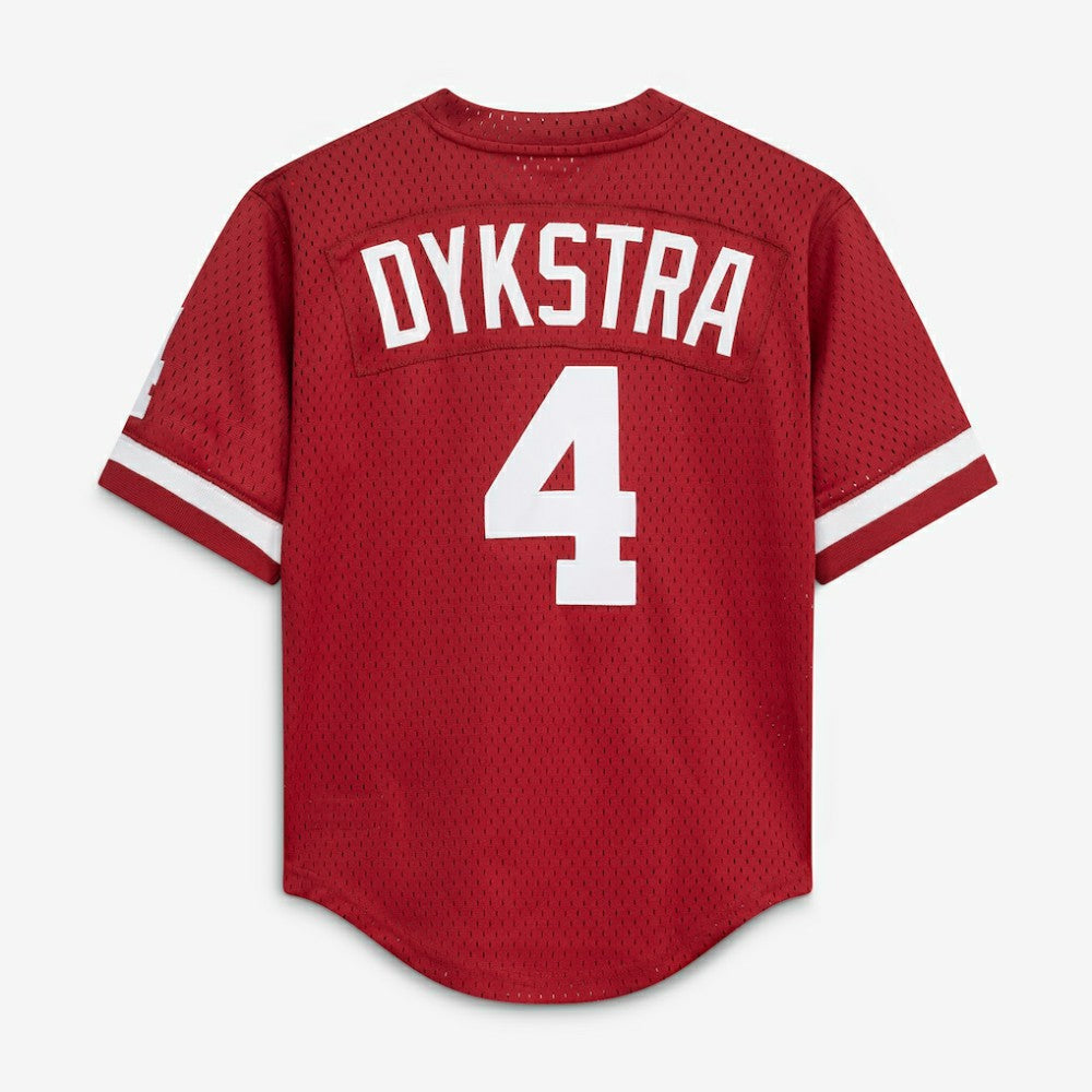 MLB Lenny Dykstra Philadelphia Phillies Mitchell & Ness Youth Cooperstown Collection Mesh Batting Practice Jersey