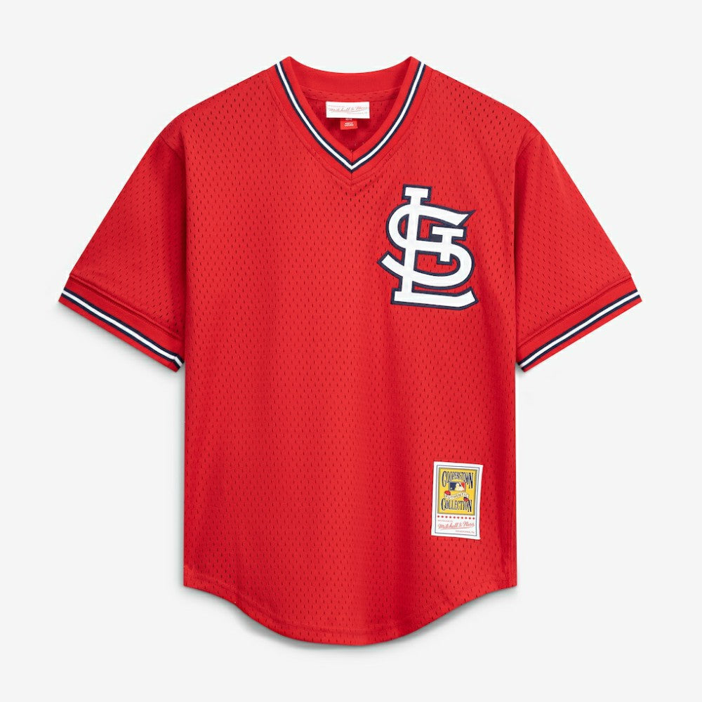 MLB Ozzie Smith St. Louis Cardinals Mitchell & Ness Youth Cooperstown Collection Mesh Batting Practice Jersey