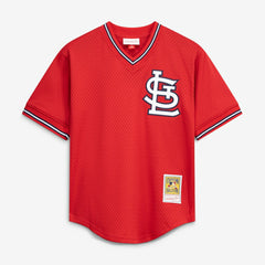 MLB Ozzie Smith St. Louis Cardinals Mitchell & Ness Youth Cooperstown Collection Mesh Batting Practice Jersey