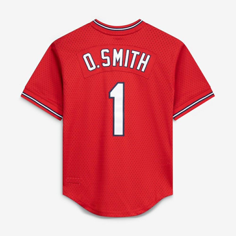 MLB Ozzie Smith St. Louis Cardinals Mitchell & Ness Youth Cooperstown Collection Mesh Batting Practice Jersey