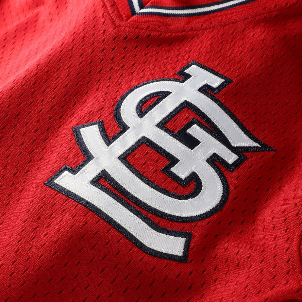 MLB Ozzie Smith St. Louis Cardinals Mitchell & Ness Youth Cooperstown Collection Mesh Batting Practice Jersey