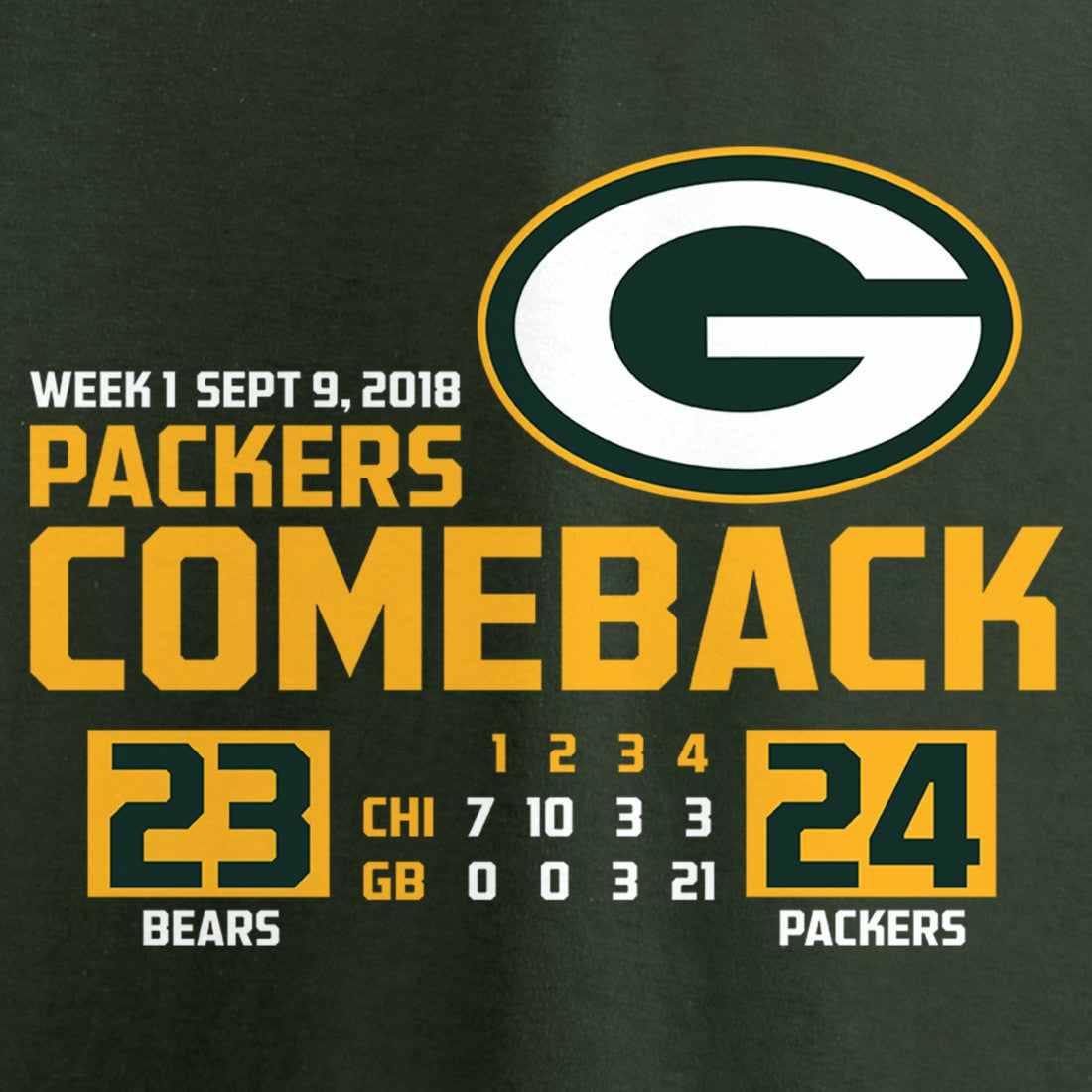 The Comeback T-Shirt - Green Bay Packers