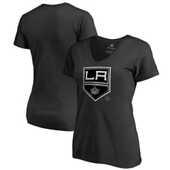 NHL Black Los Angeles Kings Women's Core Smoke V-Neck T-Shirt