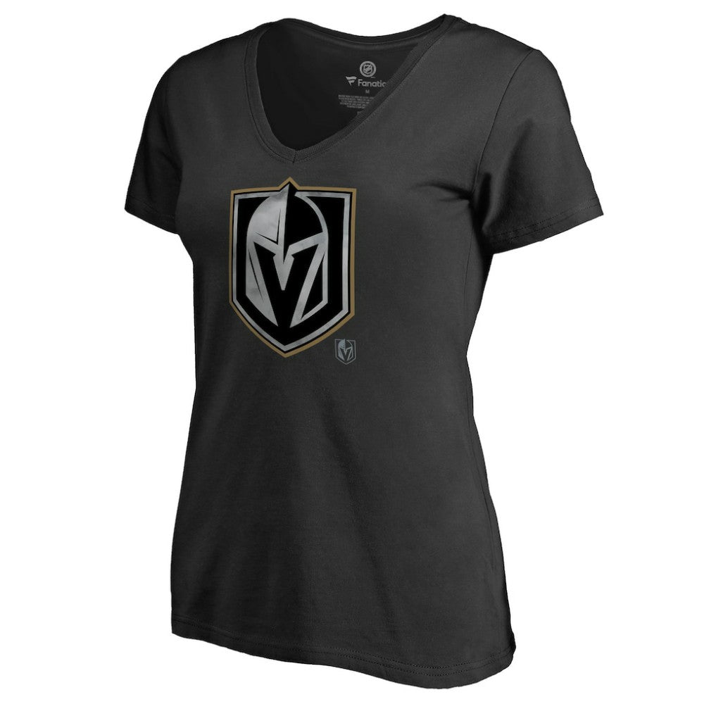 NHL Black Vegas Golden Knights Women's Core Smoke V-Neck T-Shirt