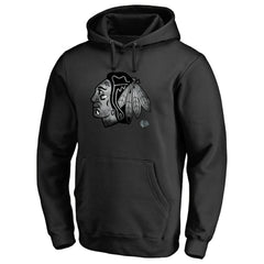 NHL Black Chicago Blackhawks Core Smoke Pullover Hoodie