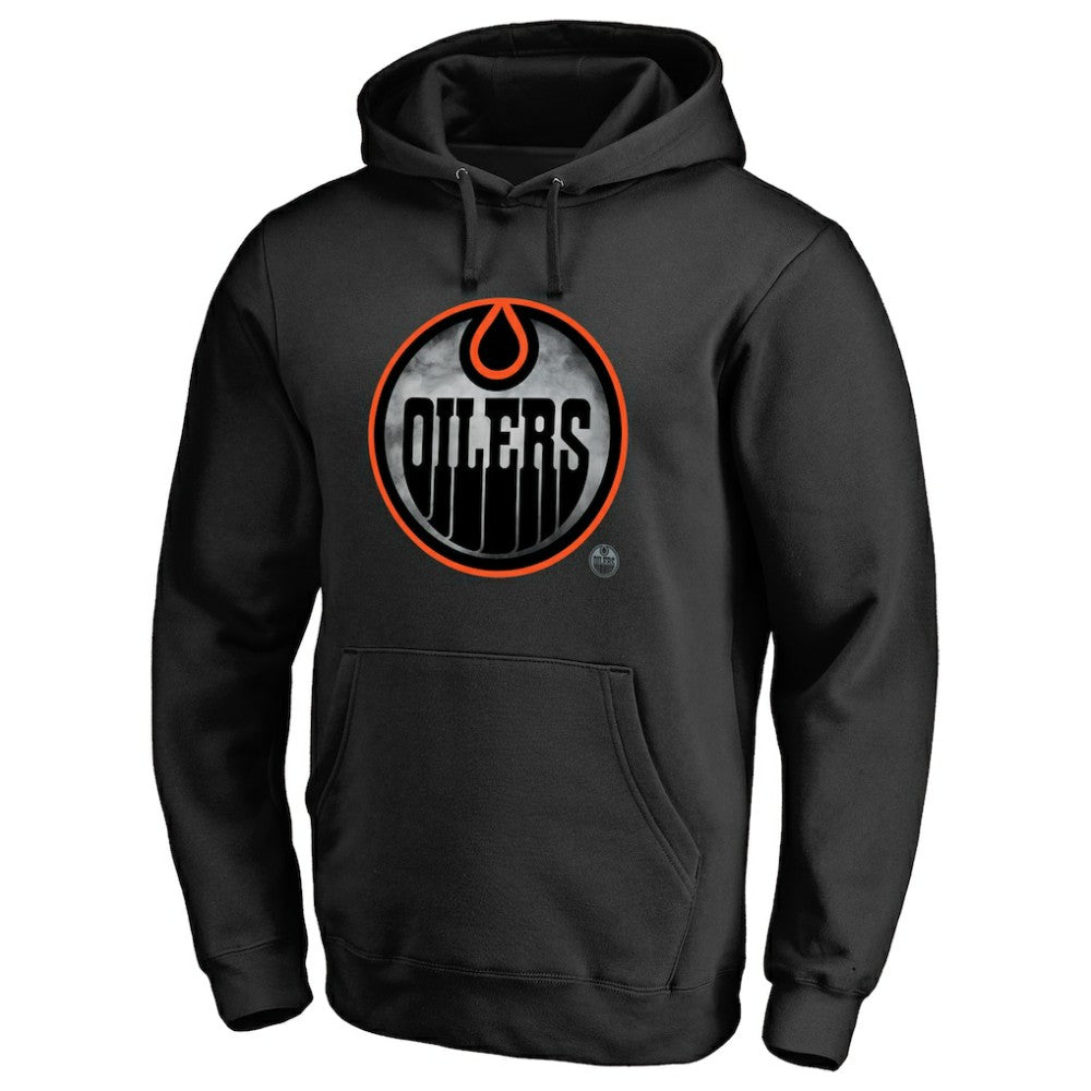 NHL Black Edmonton Oilers Core Smoke Pullover Hoodie
