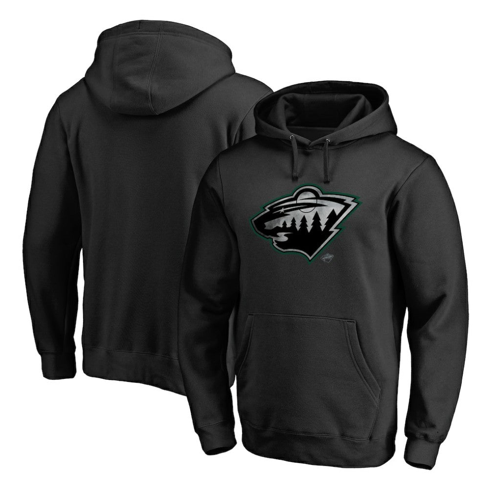 NHL Black Minnesota Wild Core Smoke Pullover Hoodie