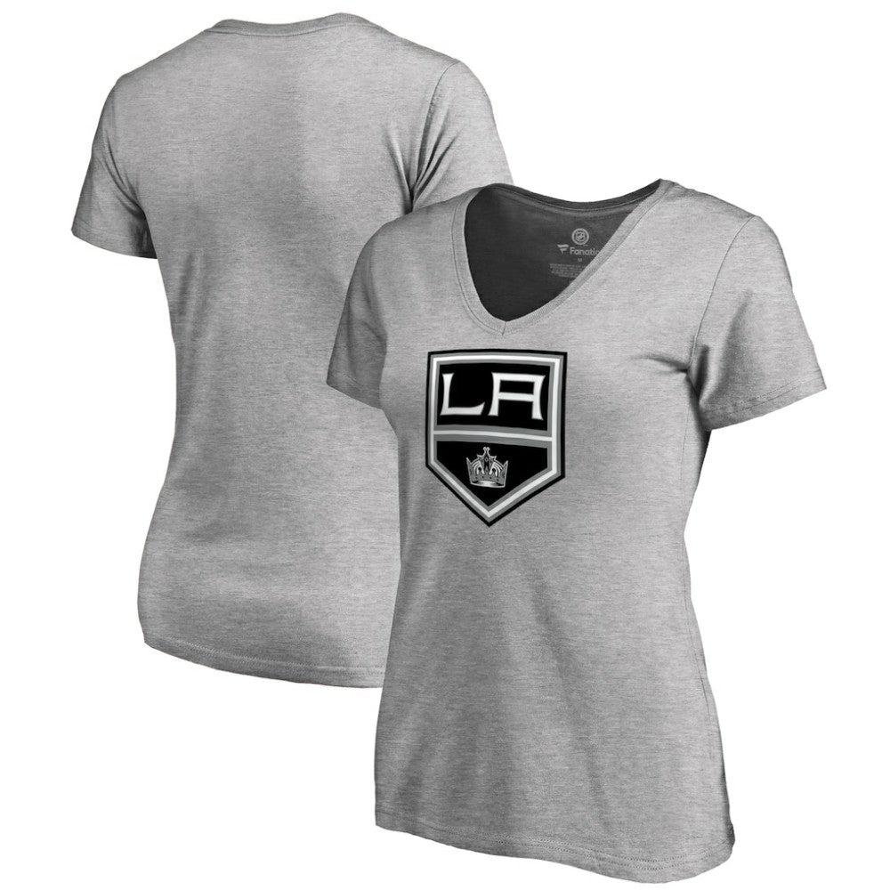 NHL Heather Gray Los Angeles Kings Women's Team Alternate V-Neck T-Shirt