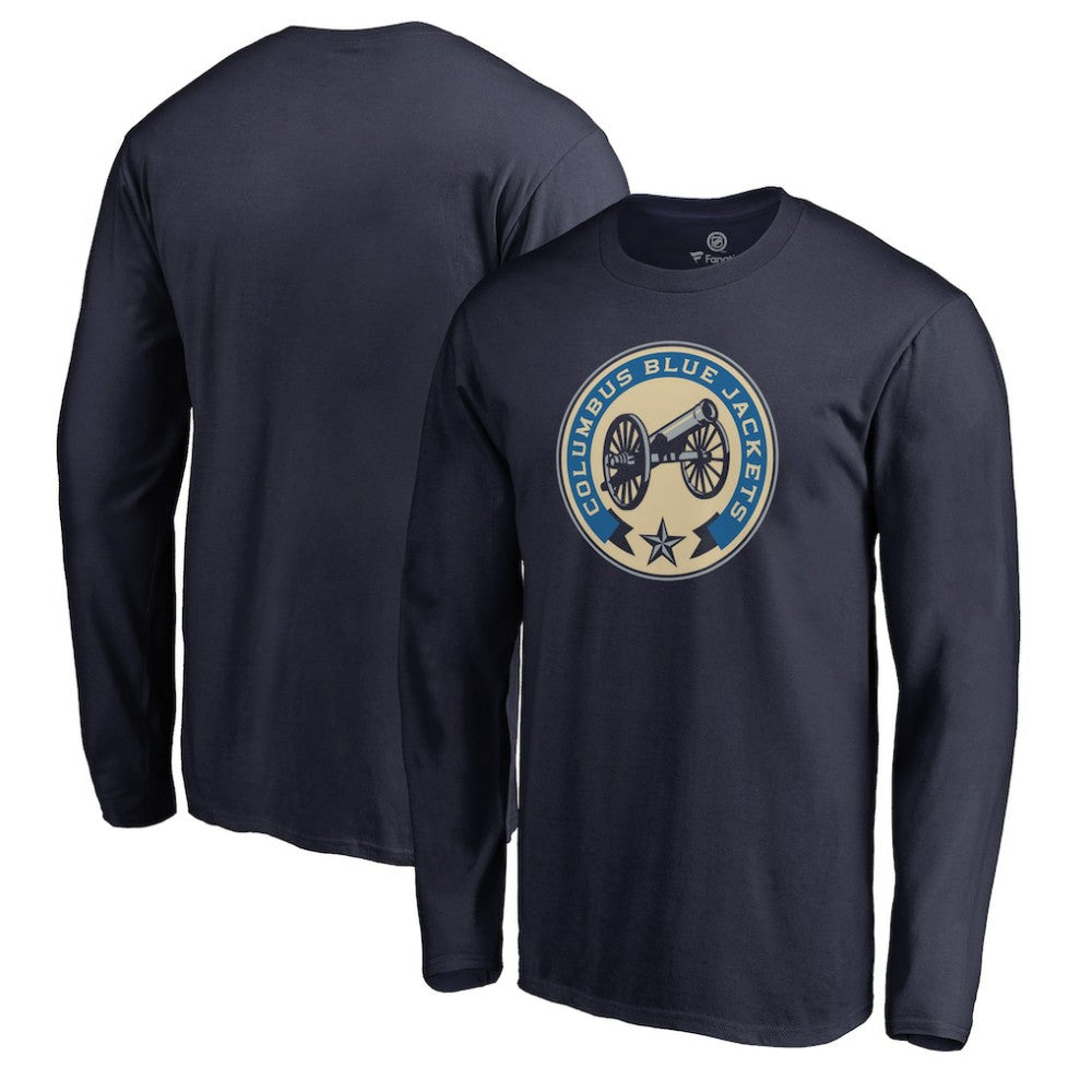 NHL Navy Columbus Blue Jackets Team Alternate Long Sleeve T-Shirt