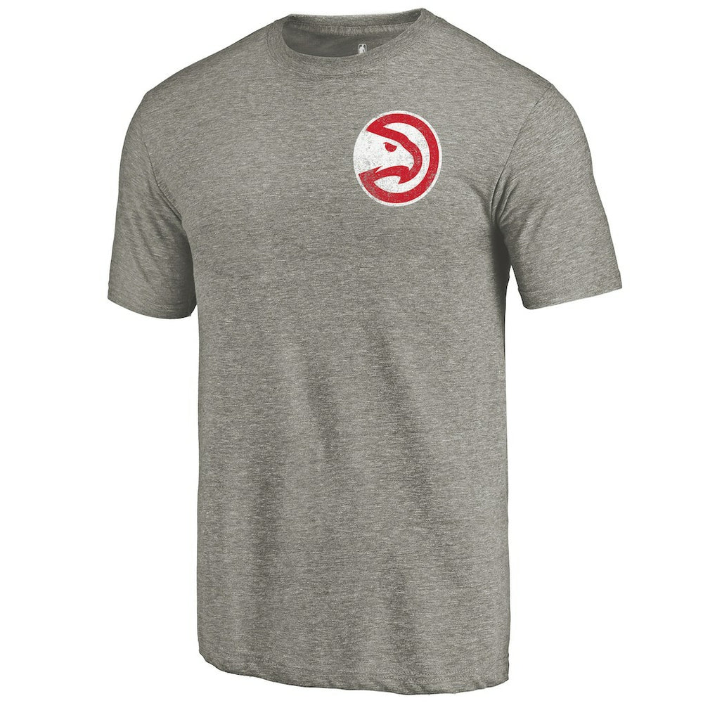 NBA Atlanta Hawks Primary Logo Left Chest Distressed Tri-Blend T-Shirt