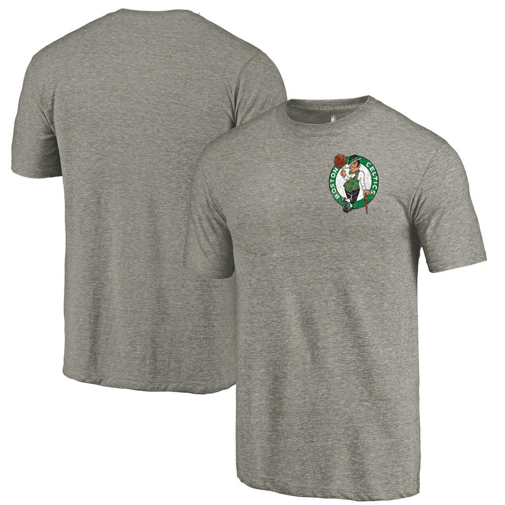 NBA Boston Celtics Primary Logo Left Chest Distressed Tri-Blend T-Shirt