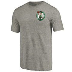 NBA Boston Celtics Primary Logo Left Chest Distressed Tri-Blend T-Shirt