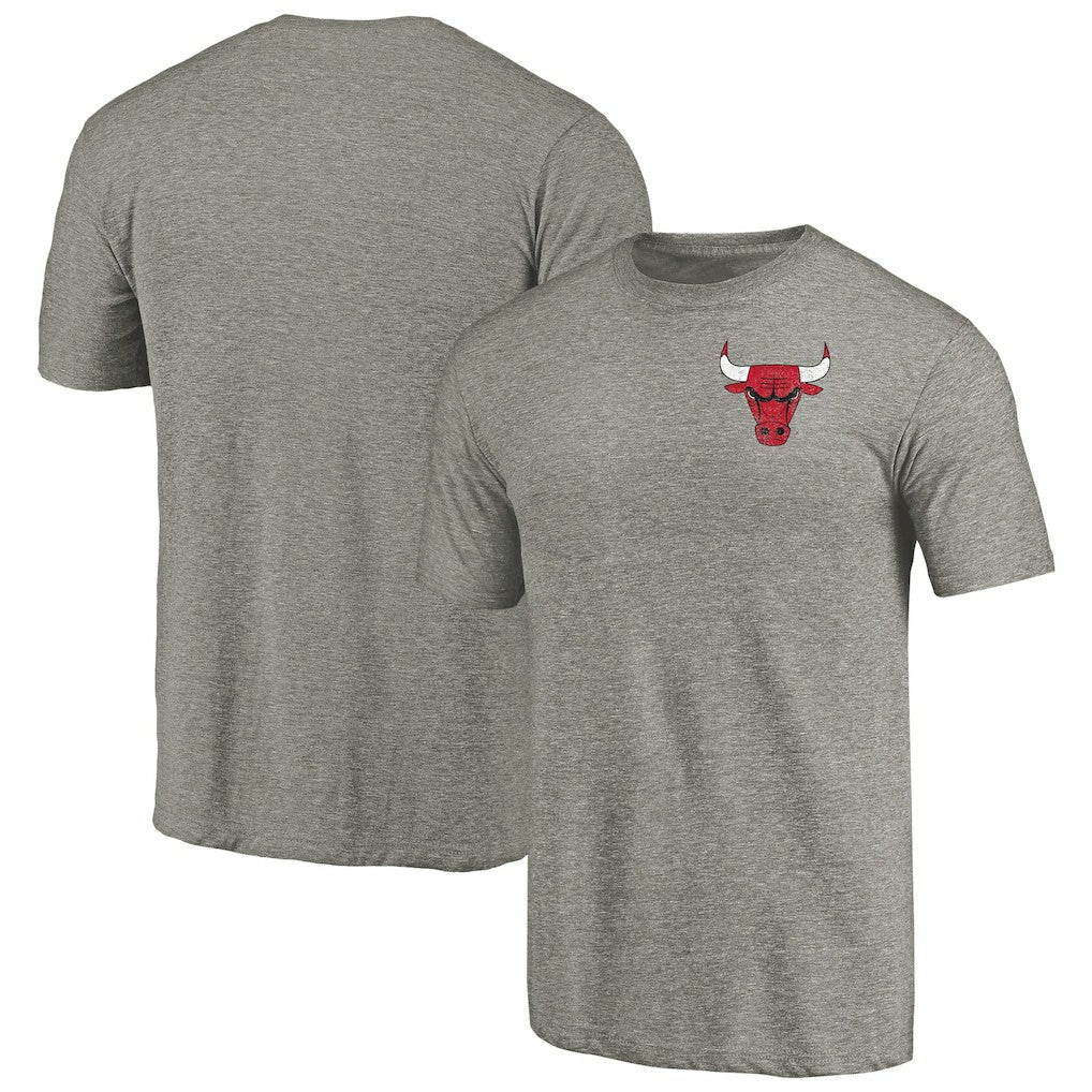 NBA Chicago Bulls Primary Logo Left Chest Distressed Tri-Blend T-Shirt sale