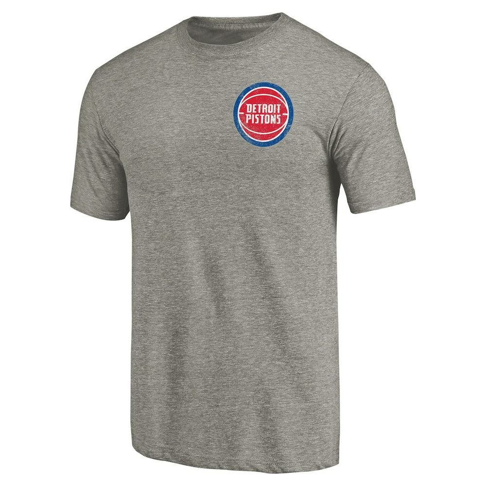 NBA Detroit Pistons Primary Logo Left Chest Distressed Tri-Blend T-Shirt sale