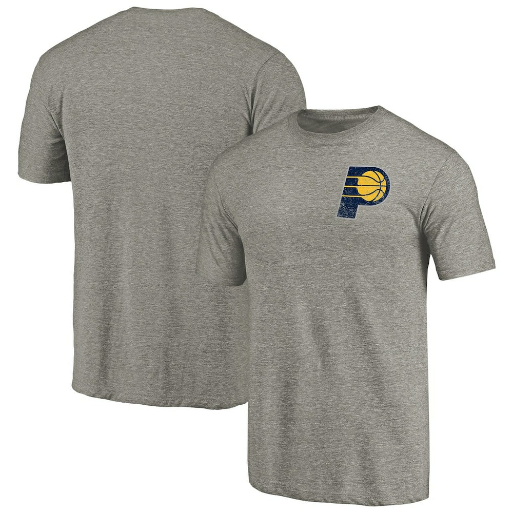 NBA Indiana Pacers Primary Logo Left Chest Distressed Tri-Blend T-Shirt