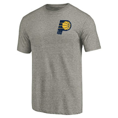 NBA Indiana Pacers Primary Logo Left Chest Distressed Tri-Blend T-Shirt