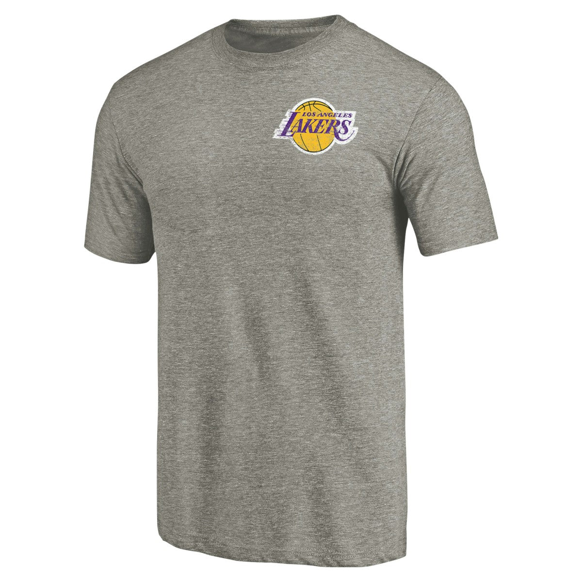 NBA Los Angeles Lakers Primary Logo Left Chest Distressed Tri-Blend T-Shirt