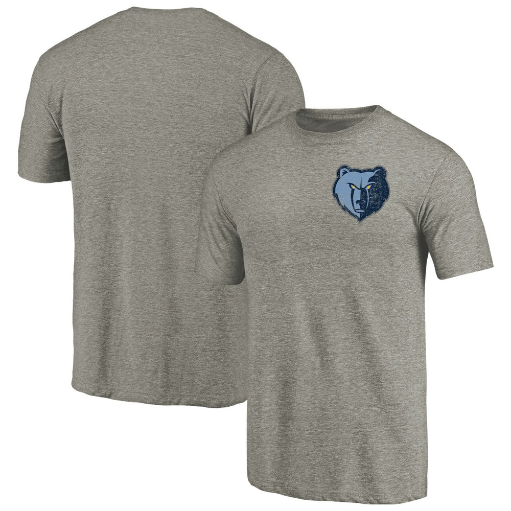 NBA Memphis Grizzlies Primary Logo Left Chest Distressed Tri-Blend T-Shirt
