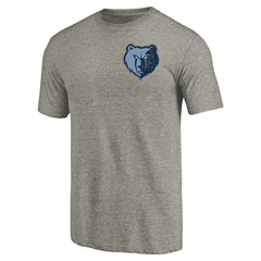 NBA Memphis Grizzlies Primary Logo Left Chest Distressed Tri-Blend T-Shirt