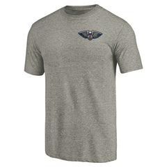 NBA New Orleans Pelicans Primary Logo Left Chest Distressed Tri-Blend T-Shirt