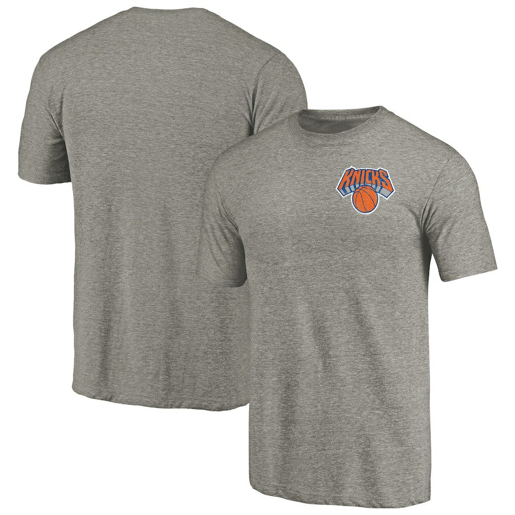 NBA New York Knicks Primary Logo Left Chest Distressed Tri-Blend T-Shirt