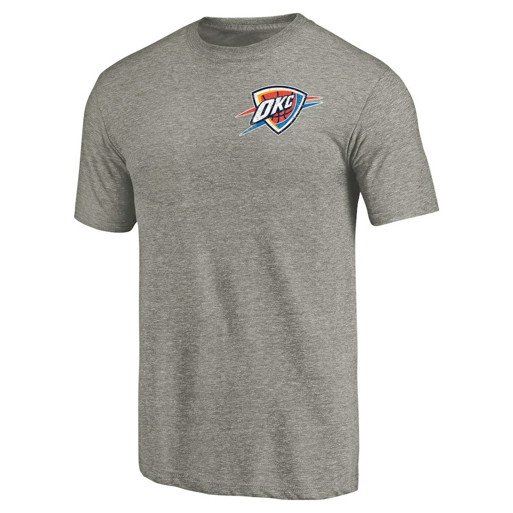 NBA Oklahoma City Thunder Primary Logo Left Chest Distressed Tri-Blend T-Shirt