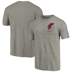 NBA Portland Trail Blazers Primary Logo Left Chest Distressed Tri-Blend T-Shirt