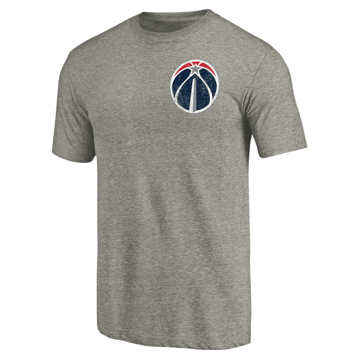 NBA Washington Wizards Primary Logo Left Chest Distressed Tri-Blend T-Shirt