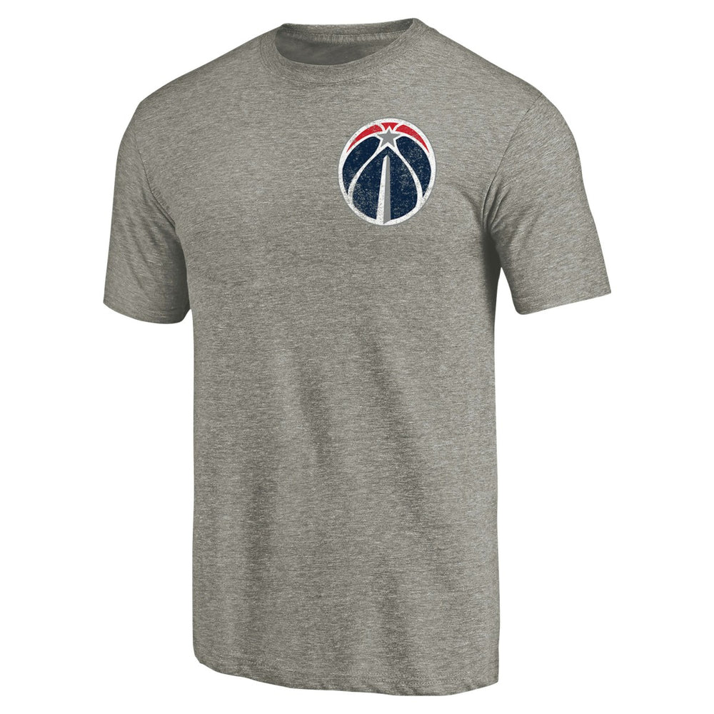 NBA Washington Wizards Primary Logo Left Chest Distressed Tri-Blend T-Shirt