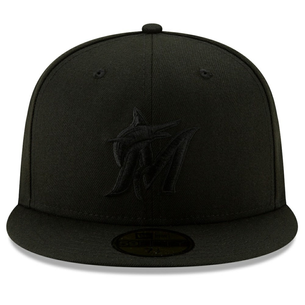 MLB Miami Marlins New Era 2019 Black-on-Black 59FIFTY Fitted Hat