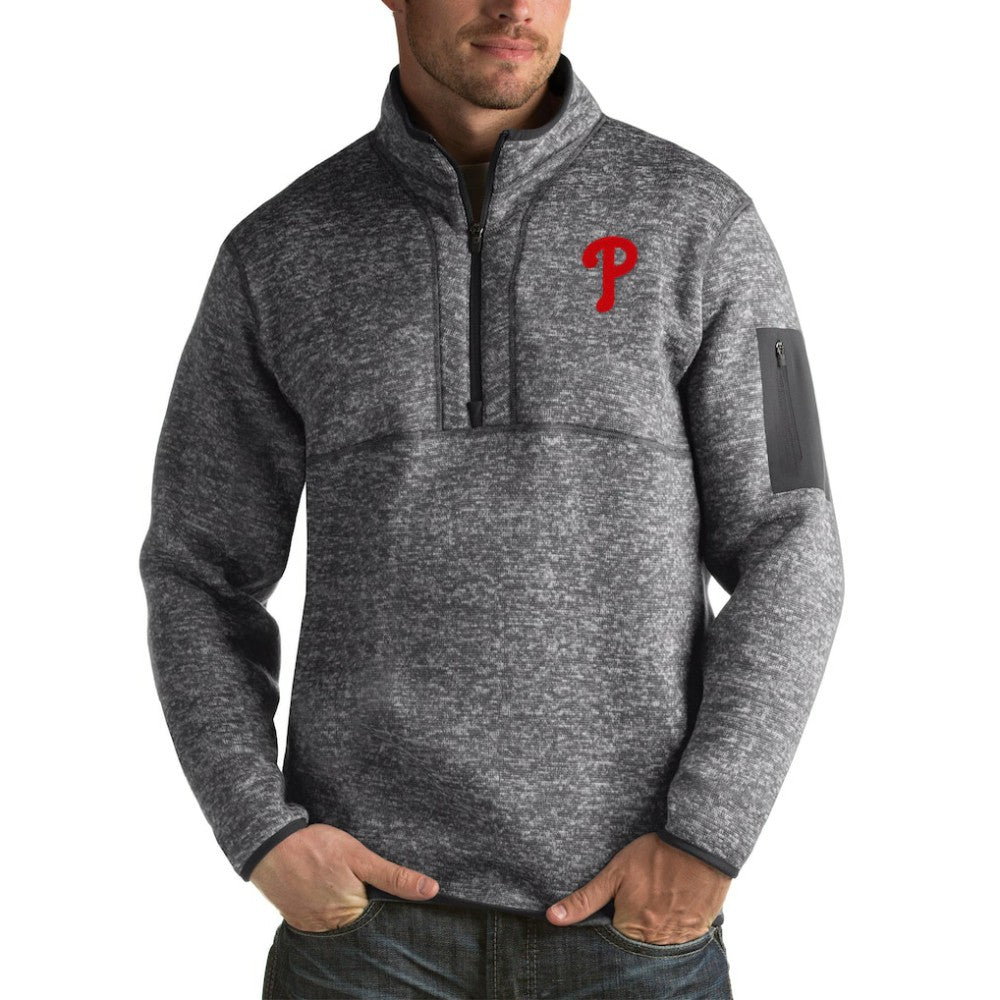 MLB Philadelphia Phillies Antigua Fortune Big & Tall Quarter-Zip Pullover Jacket