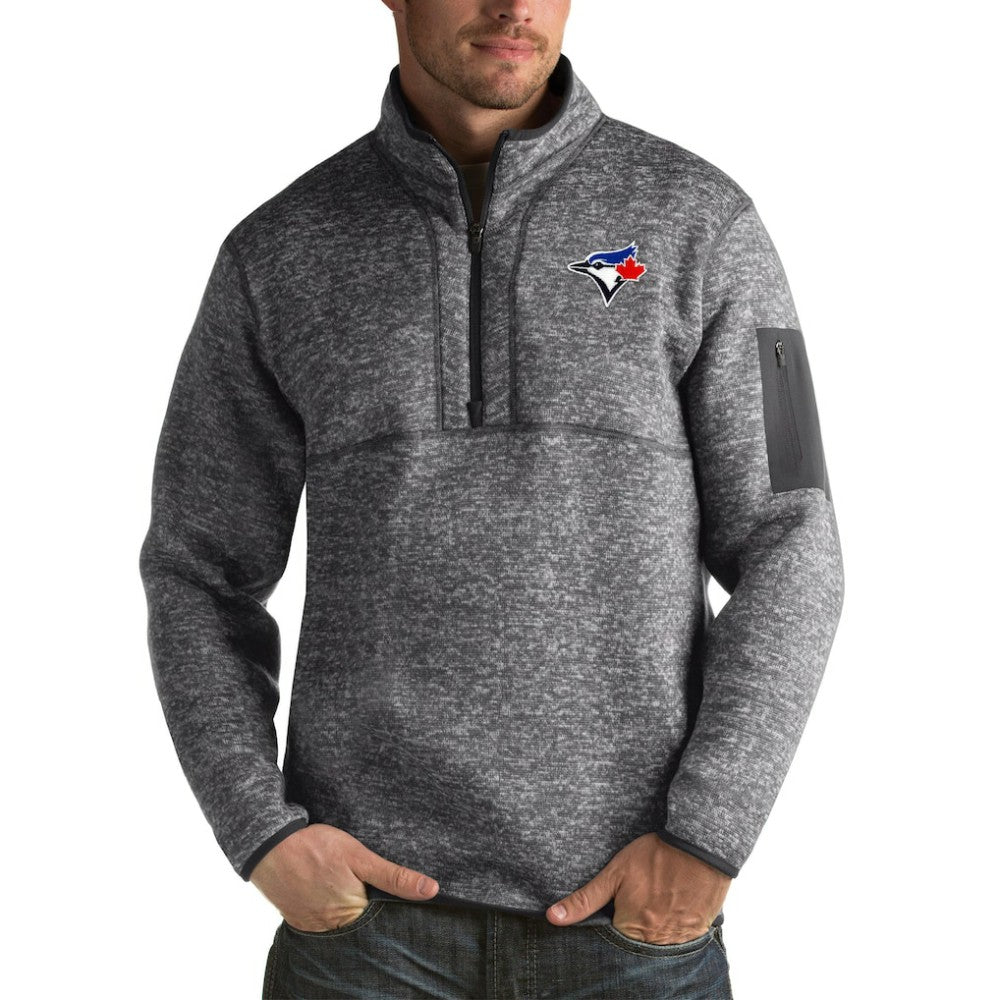 MLB Toronto Blue Jays Antigua Fortune Big & Tall Quarter-Zip Pullover Jacket