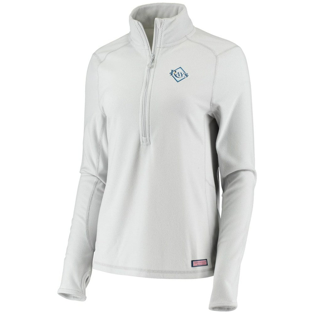 MLB Tampa Bay Rays Vineyard Vines Women's Performance Grid Half-Zip Pullover Top