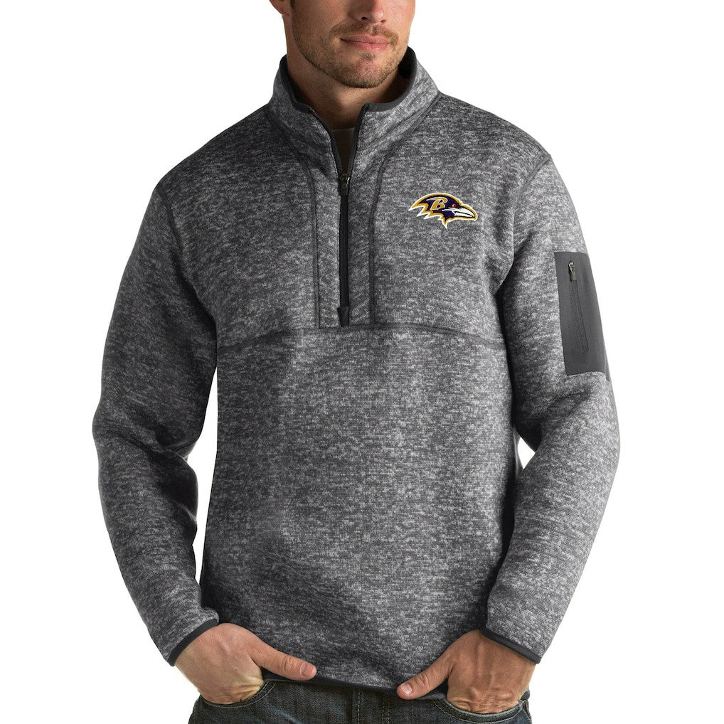 Antigua Fortune Quarter-Zip Pullover Jacket - Baltimore Ravens
