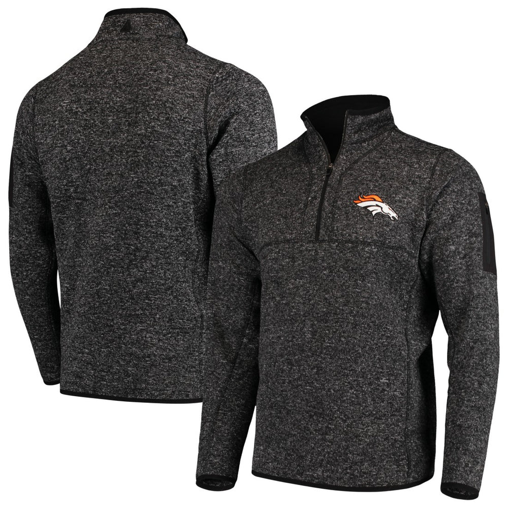 Antigua Fortune Quarter-Zip Pullover Jacket - Denver Broncos
