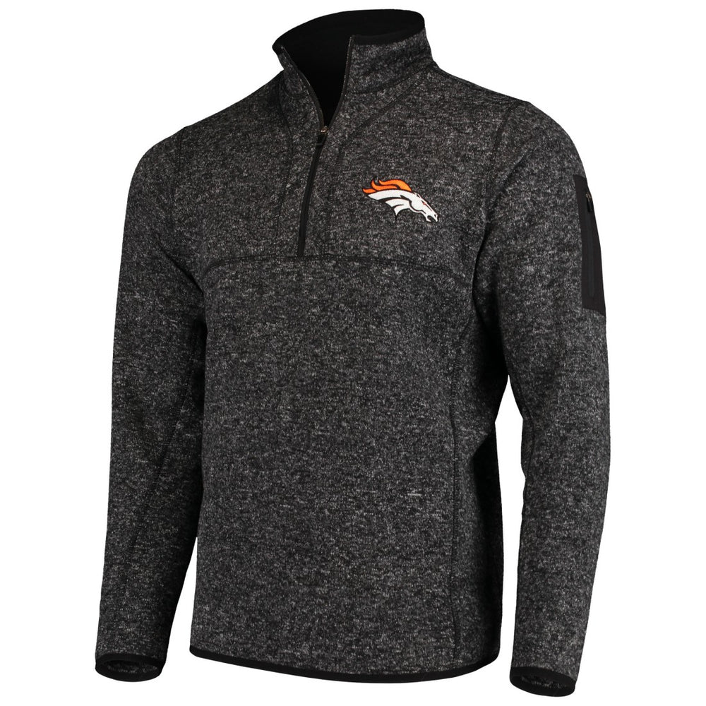 Antigua Fortune Quarter-Zip Pullover Jacket - Denver Broncos